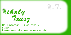 mihaly tausz business card
